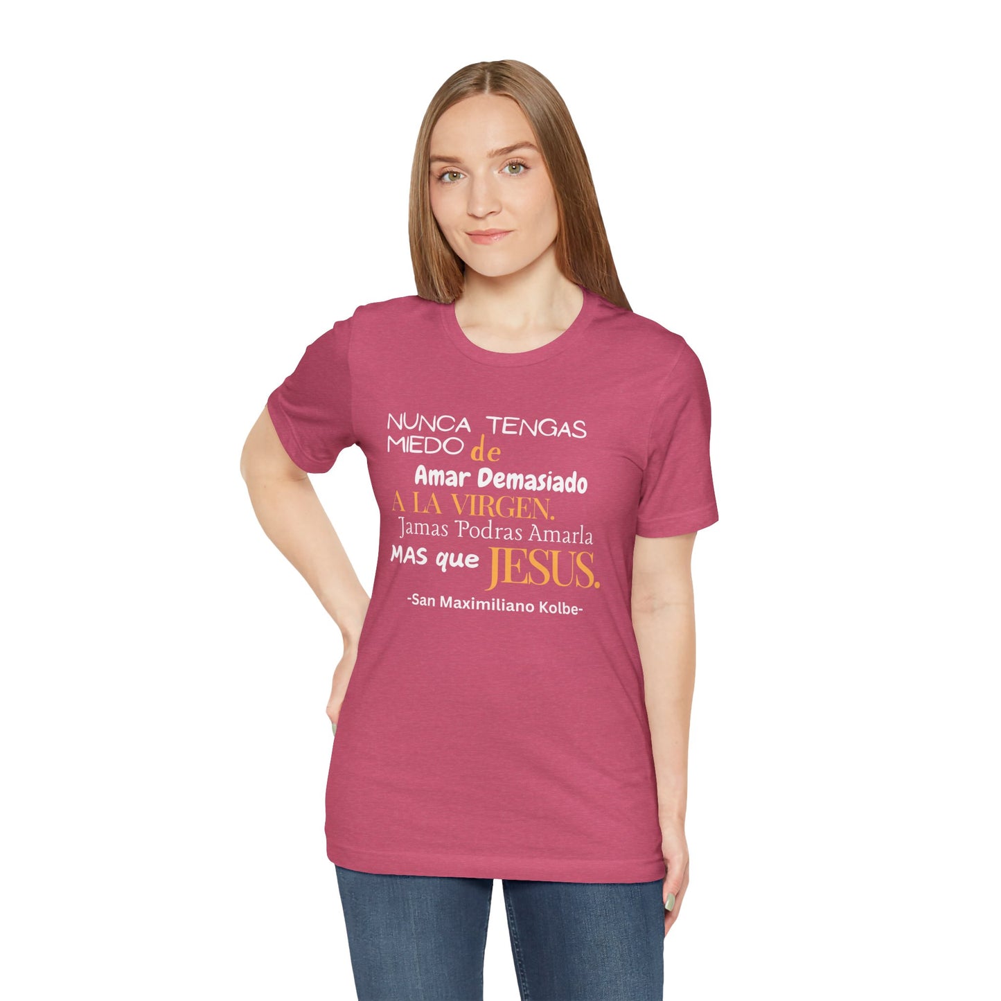 Saint Maximilian Kolbe Love for Mary Unisex Tee