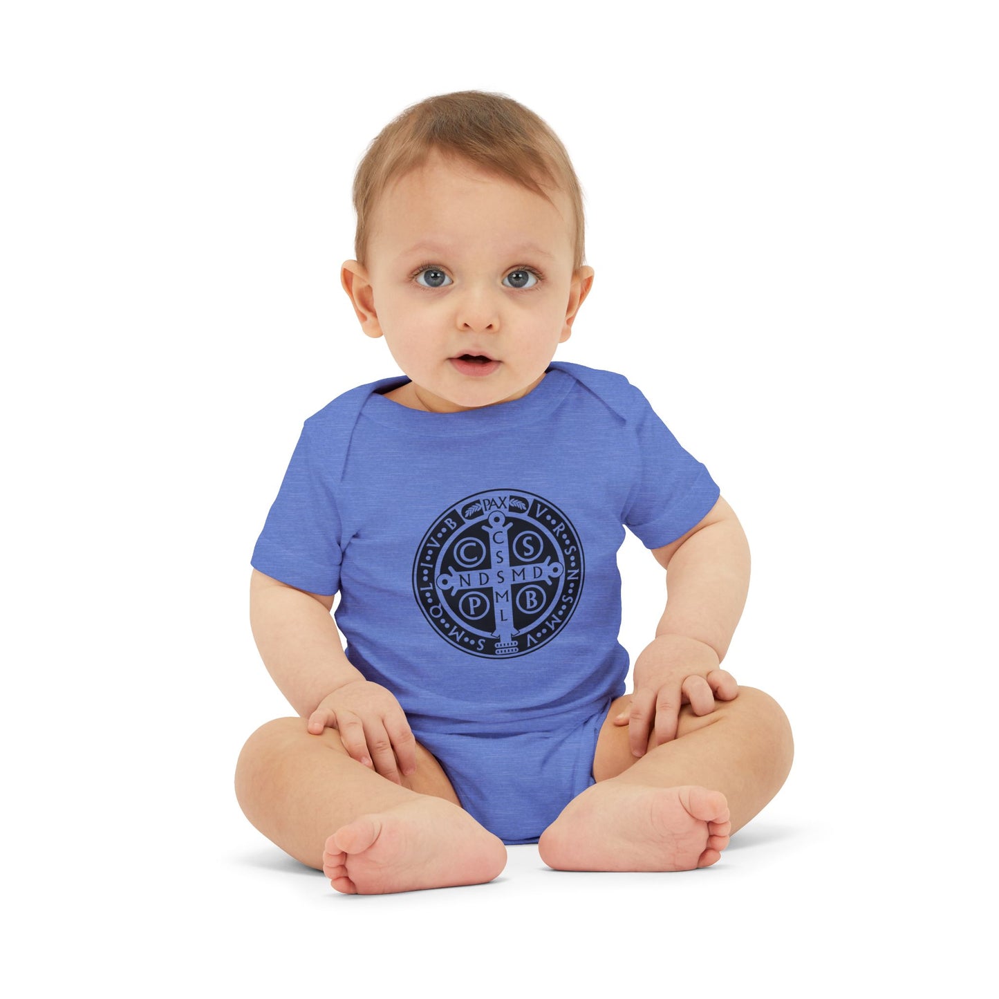 Infant Onesie - Black St Benedict Medal Warrior Baby
