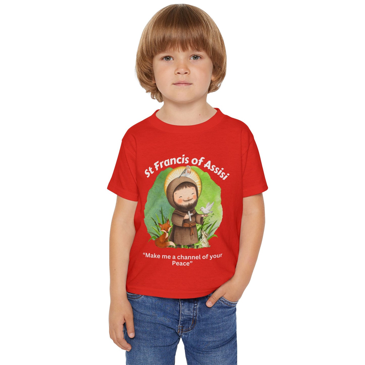 Toddler T-Shirt with Saint Francis Quote Design