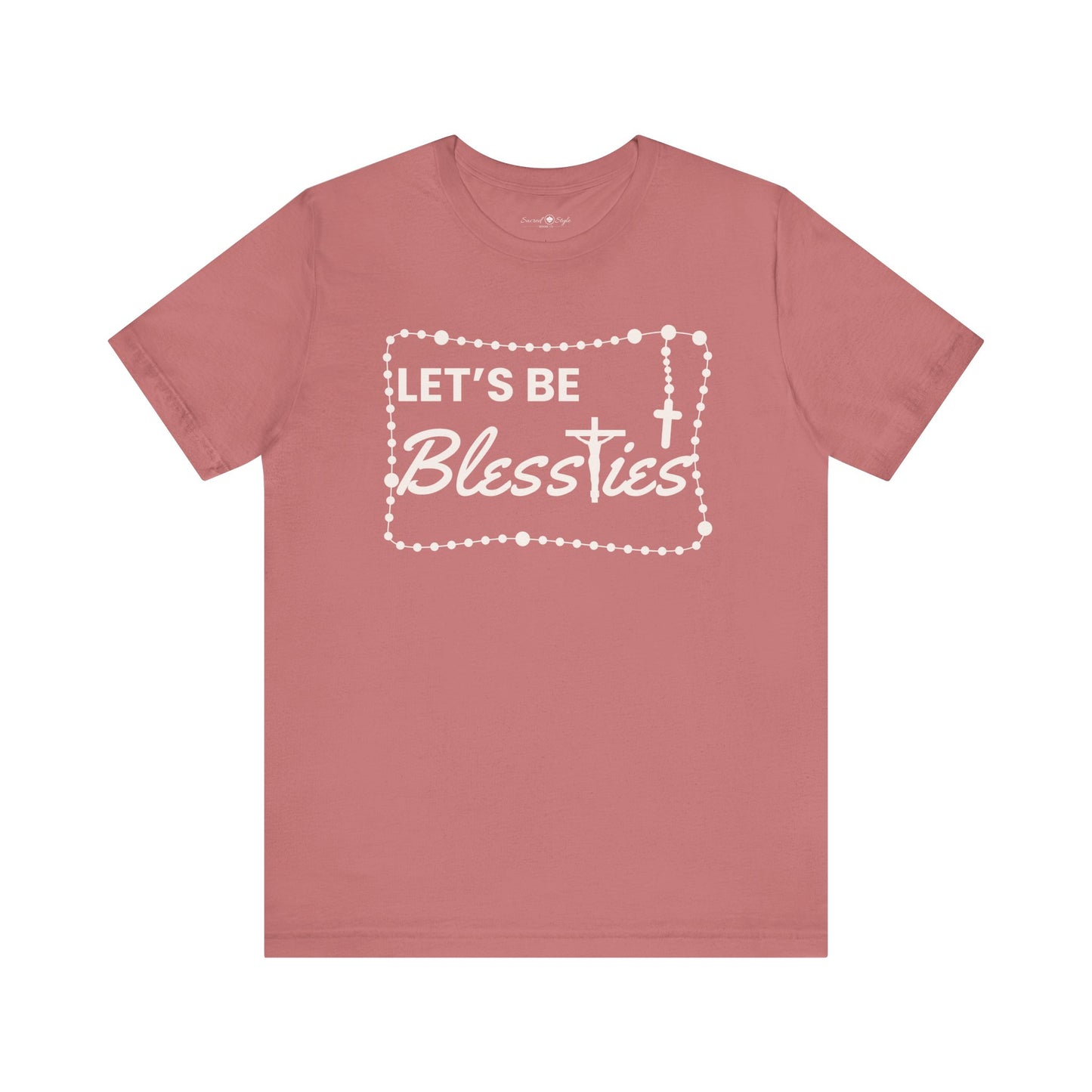 Catholic Blesstie Tee with Rosary Image