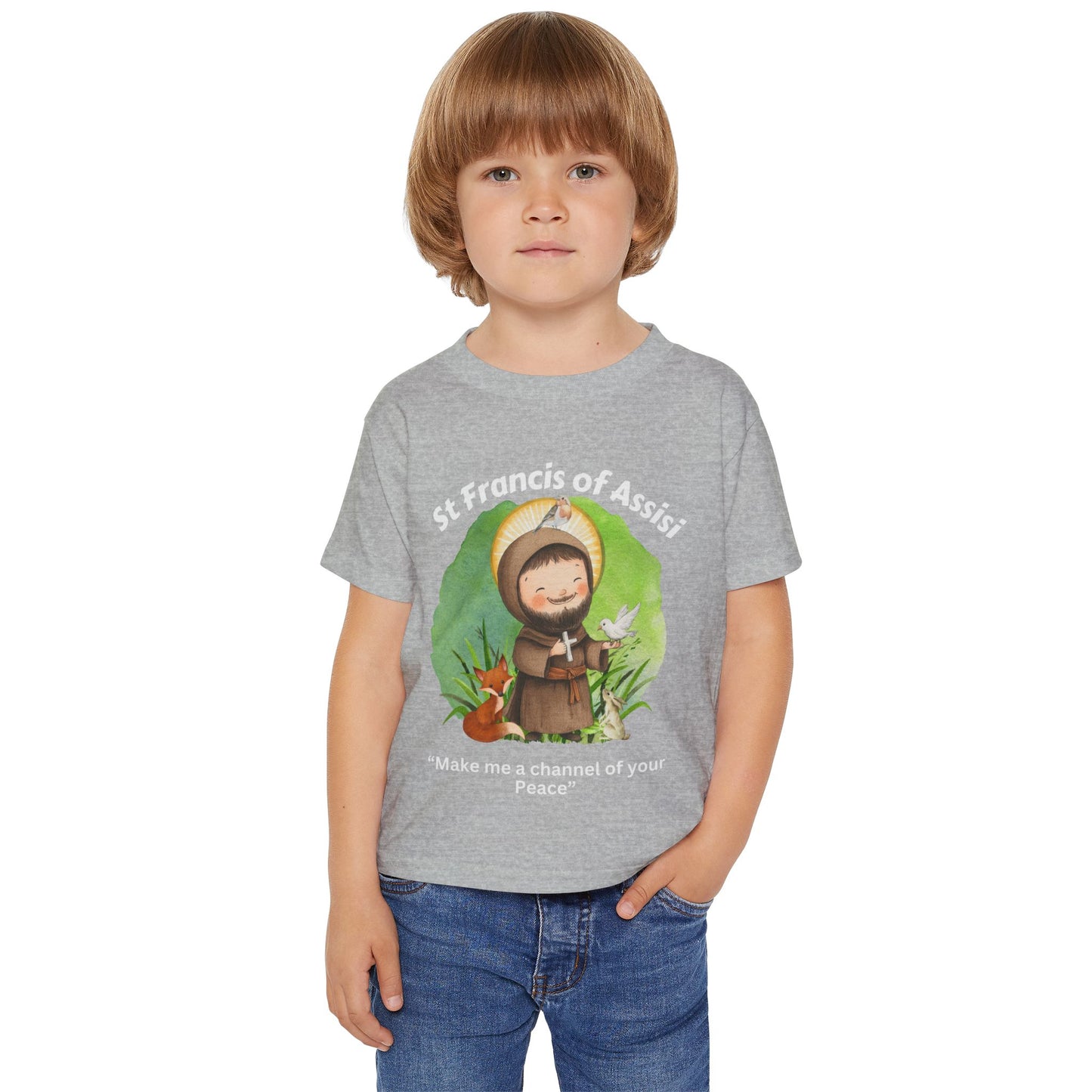 Toddler T-Shirt with Saint Francis Quote Design