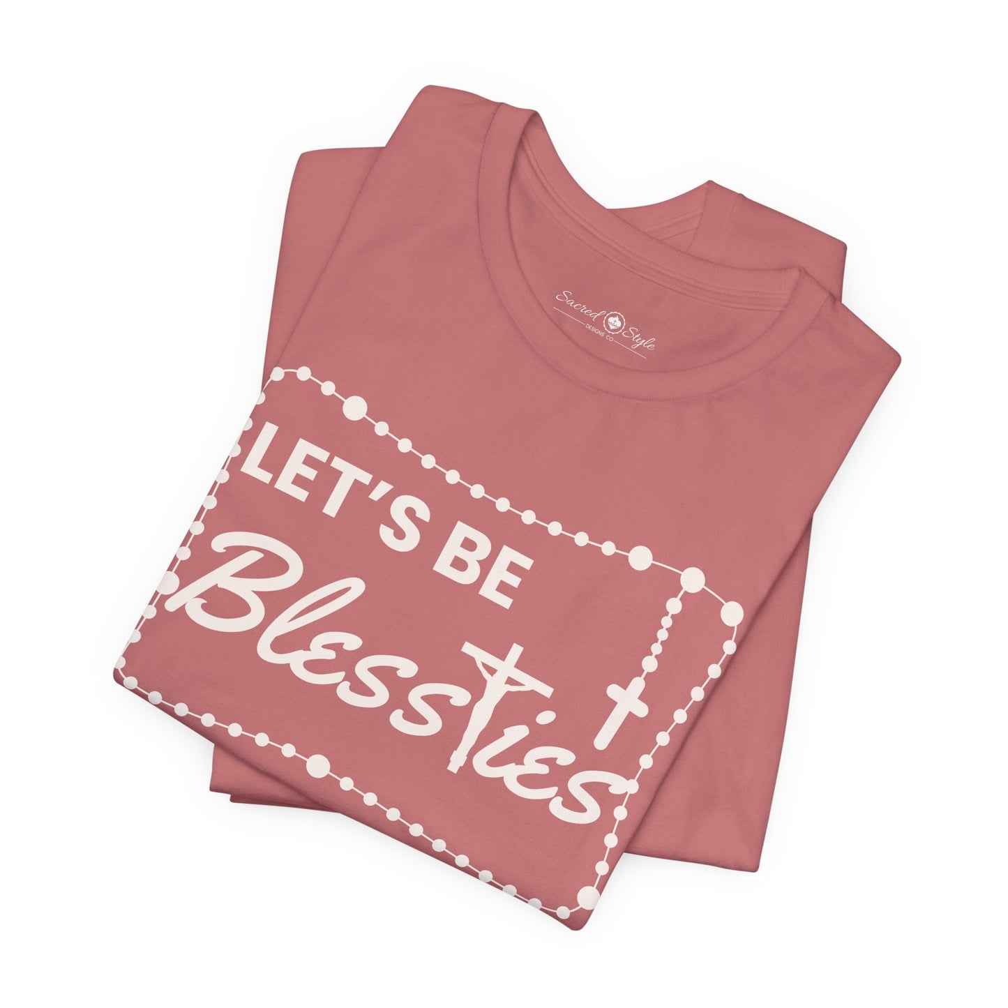 Catholic Blesstie Tee with Rosary Image