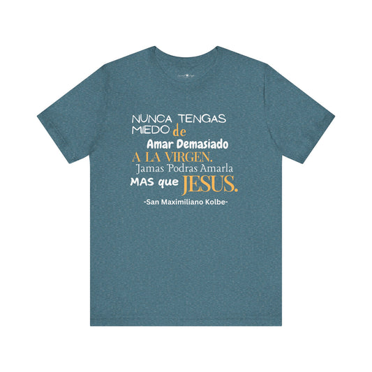 Saint Maximilian Kolbe Love for Mary Unisex Tee