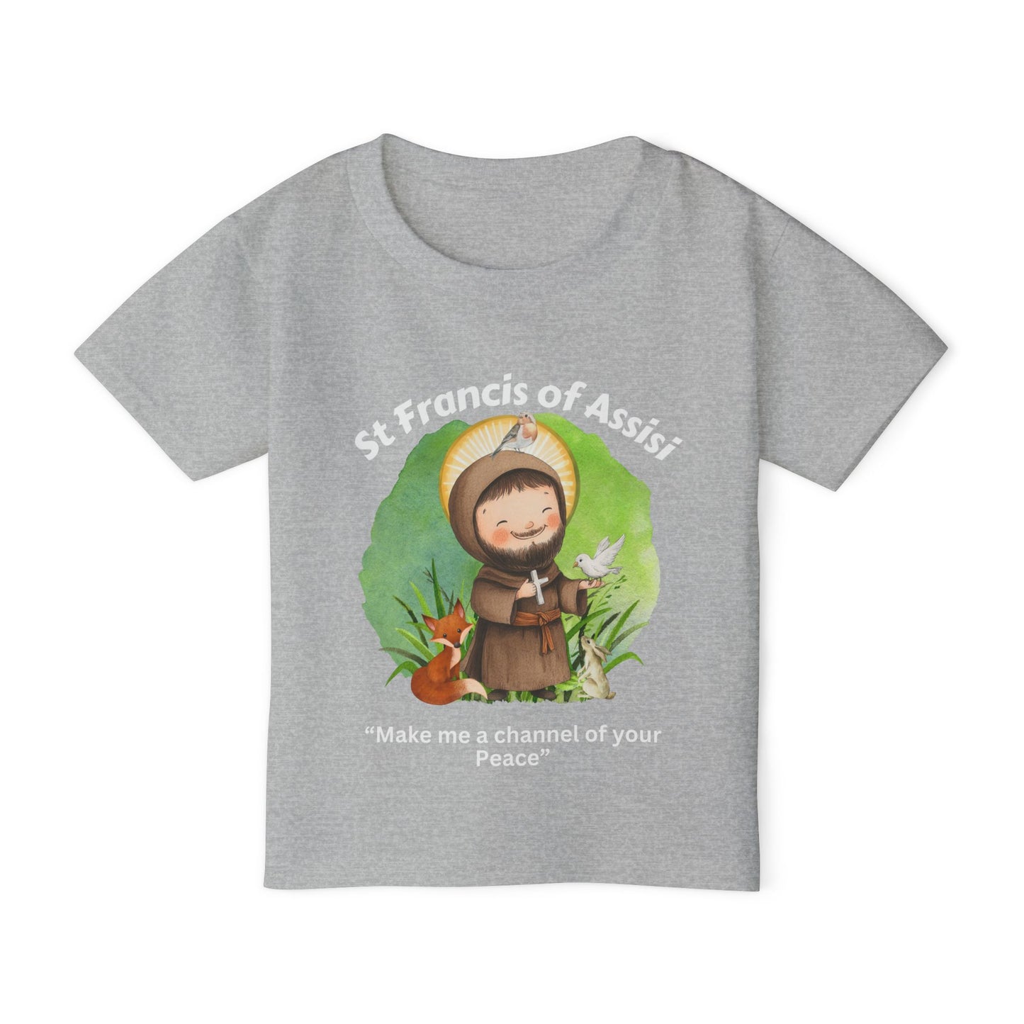 Toddler T-Shirt with Saint Francis Quote Design