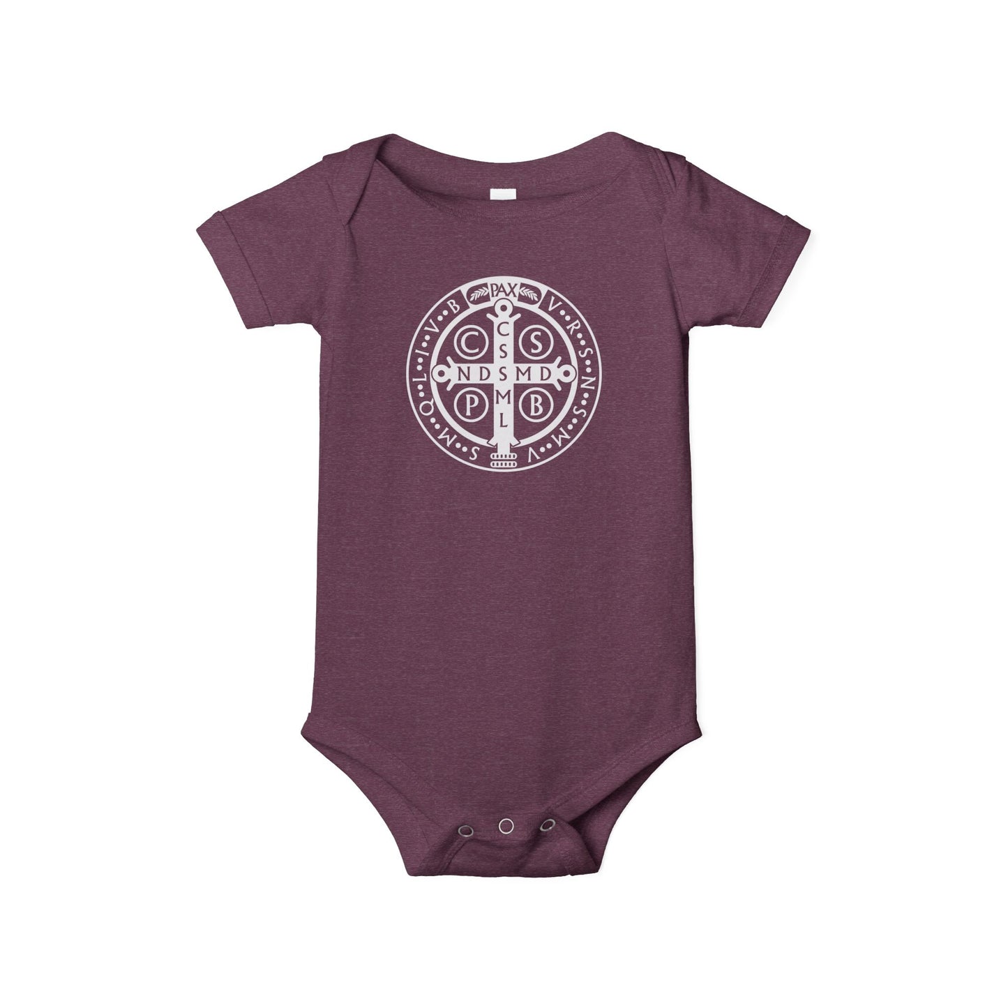 Infant Onesie - St. Benedict White Medal Onsie