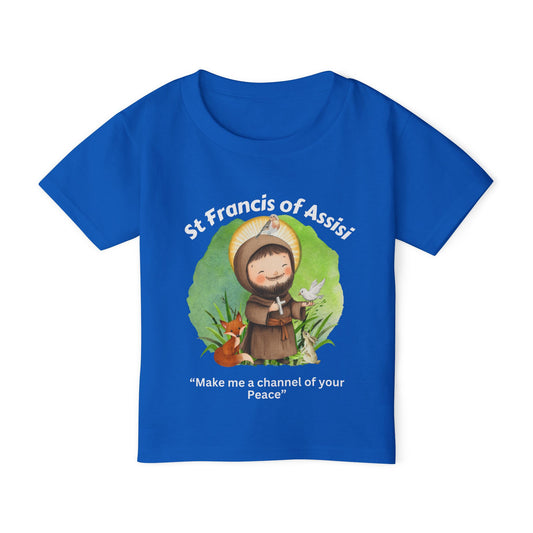 Toddler T-Shirt with Saint Francis Quote Design