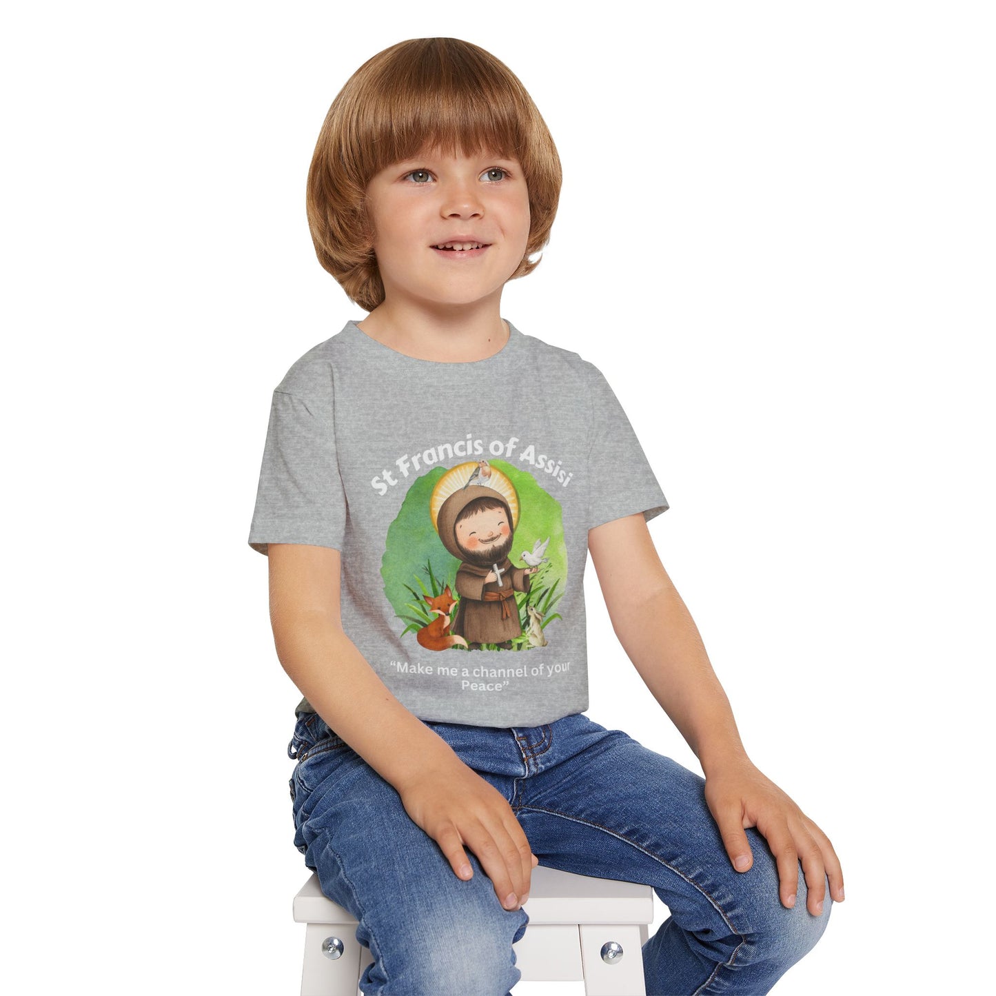 Toddler T-Shirt with Saint Francis Quote Design