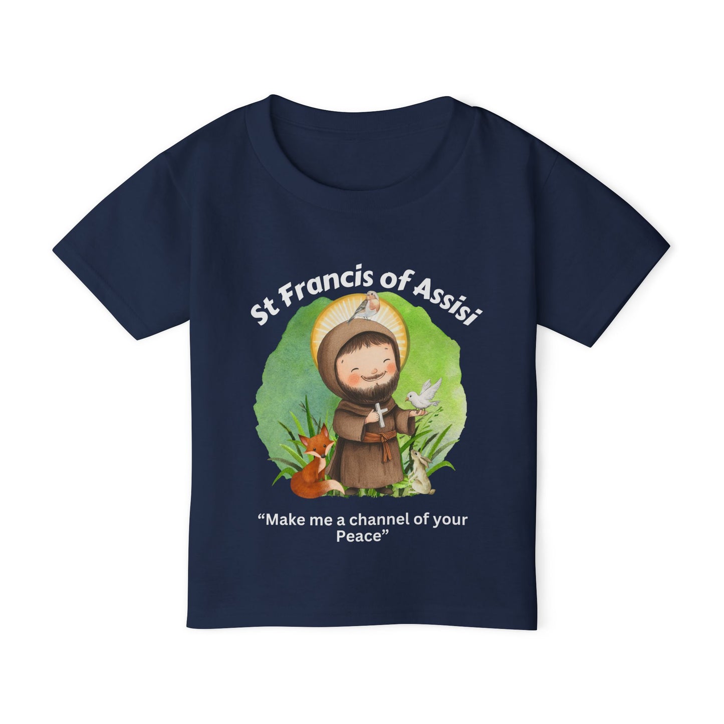 Toddler T-Shirt with Saint Francis Quote Design